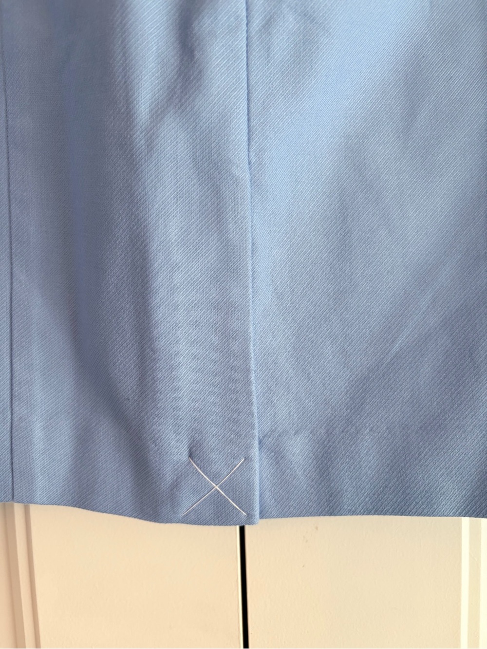 J.Crew Periwinkle Pencil Skirt Women’s Size 0 XS Cotton Solid Blue NWT - Picture 4 of 9